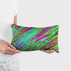 Подушка-антистресс Разноцветные брызги зелёные и розовые, цвет: 3D-принт — фото 2