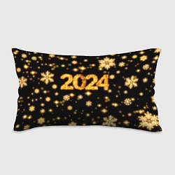 Подушка-антистресс Новый 2024 год - золотые снежинки