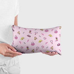 Подушка-антистресс Барби аксессуары - розовый паттерн, цвет: 3D-принт — фото 2