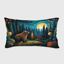 Подушка-антистресс Хозяин тайги: медведь в лесу, цвет: 3D-принт