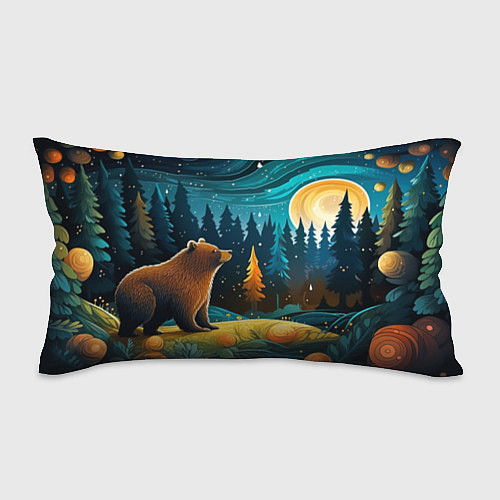 Подушка-антистресс Хозяин тайги: медведь в лесу / 3D-принт – фото 1