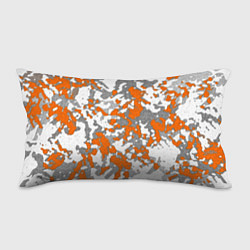 Подушка-антистресс Абстракция серо-оранжевый, цвет: 3D-принт