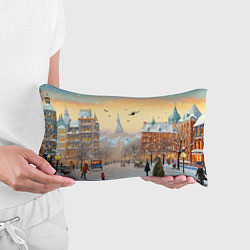 Подушка-антистресс Новогодний городок, цвет: 3D-принт — фото 2