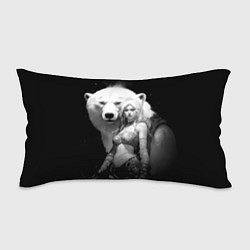 Подушка-антистресс Блондинка с большим белым медведем