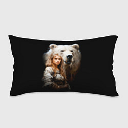 Подушка-антистресс Славянка с большим белым медведем