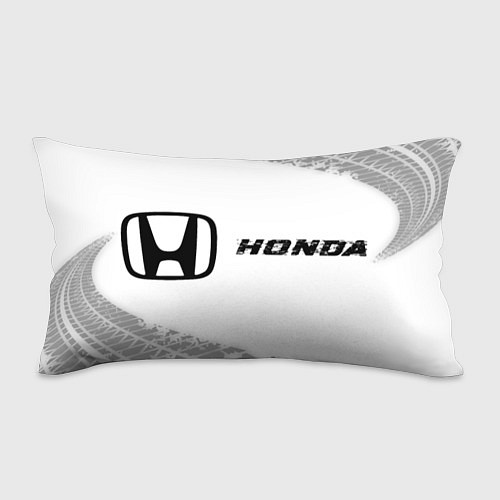 Подушка-антистресс Honda speed на светлом фоне со следами шин по-гори / 3D-принт – фото 1