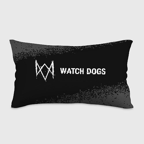 Подушка-антистресс Watch Dogs glitch на темном фоне по-горизонтали / 3D-принт – фото 1