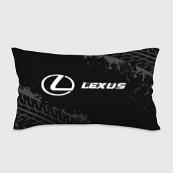 Подушка-антистресс Lexus speed на темном фоне со следами шин по-гориз, цвет: 3D-принт