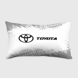 Подушка-антистресс Toyota speed на светлом фоне со следами шин по-гор, цвет: 3D-принт