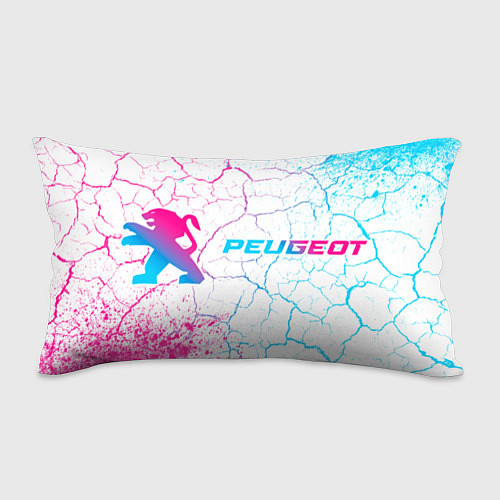 Подушка-антистресс Peugeot neon gradient style по-горизонтали / 3D-принт – фото 1