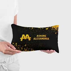 Подушка-антистресс Asking Alexandria - gold gradient по-горизонтали, цвет: 3D-принт — фото 2