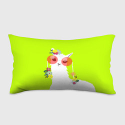 Подушка-антистресс Лама - альпака в розовых очках, цвет: 3D-принт