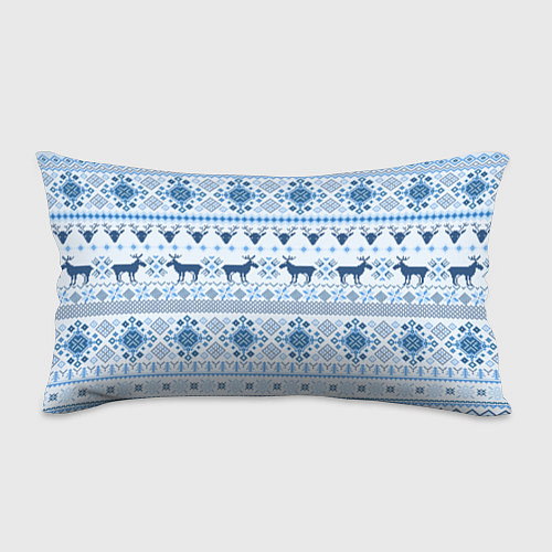 Подушка-антистресс Blue sweater with reindeer / 3D-принт – фото 1