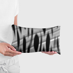 Подушка-антистресс Черные размытые овалы и полосы, цвет: 3D-принт — фото 2