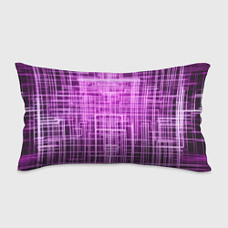 Подушка-антистресс Фиолетовые неоновые полосы киберпанк