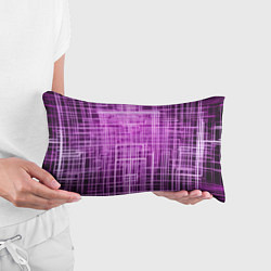 Подушка-антистресс Фиолетовые неоновые полосы киберпанк, цвет: 3D-принт — фото 2
