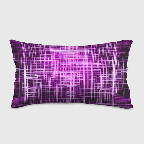 Подушка-антистресс Фиолетовые неоновые полосы киберпанк / 3D-принт – фото 1
