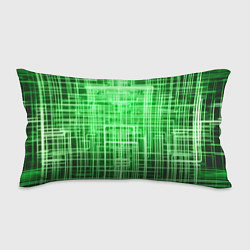 Подушка-антистресс Зелёные неоновые полосы киберпанк