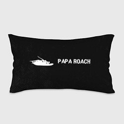 Подушка-антистресс Papa Roach glitch на темном фоне по-горизонтали