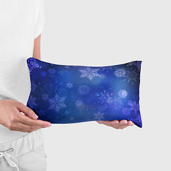 Подушка-антистресс Декоративные снежинки на фиолетовом, цвет: 3D-принт — фото 2