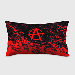 Подушка-антистресс Анархия красные абстрактные краски, цвет: 3D-принт