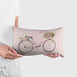 Подушка-антистресс Розовый велосипед с цветами, цвет: 3D-принт — фото 2