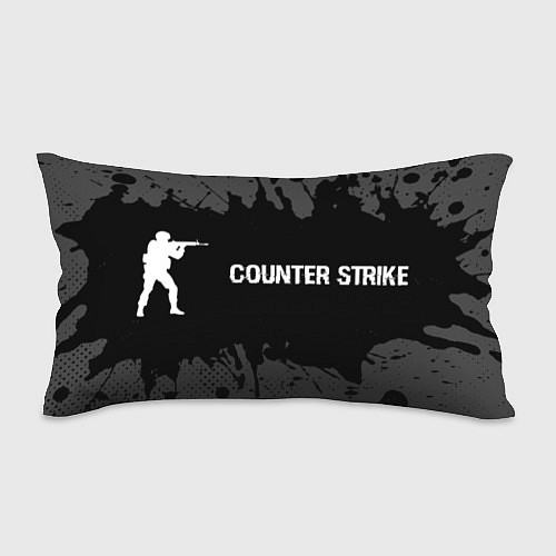 Подушка-антистресс Counter Strike glitch на темном фоне по-горизонтал / 3D-принт – фото 1