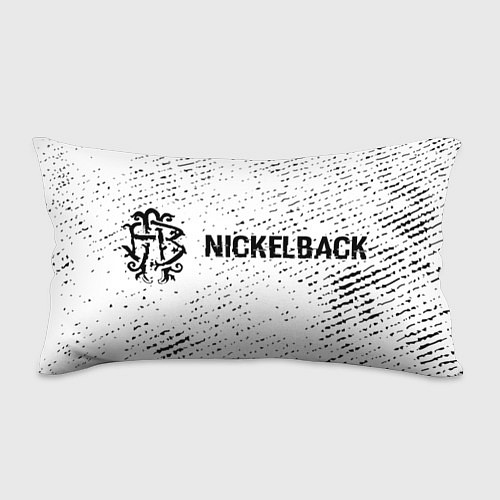 Подушка-антистресс Nickelback glitch на светлом фоне по-горизонтали / 3D-принт – фото 1