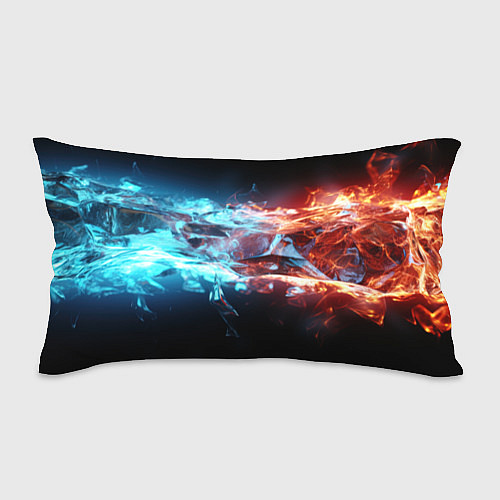 Подушка-антистресс Лед и пламя абстракция / 3D-принт – фото 1