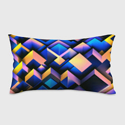Подушка-антистресс Неоновые абстрактные горы, цвет: 3D-принт
