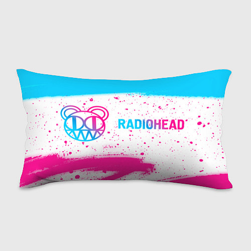 Подушка-антистресс Radiohead neon gradient style по-горизонтали / 3D-принт – фото 1