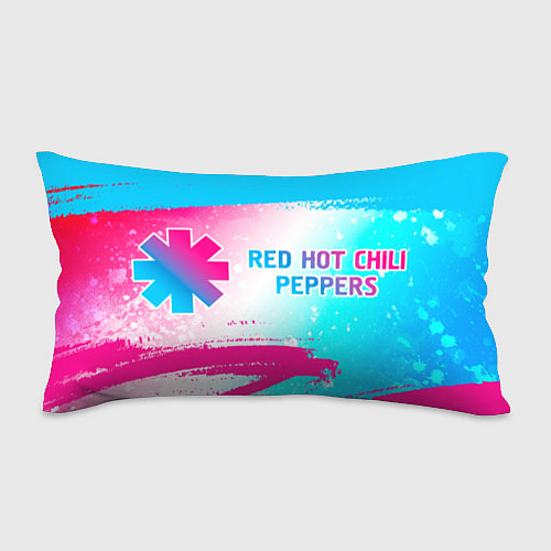 Подушка-антистресс Red Hot Chili Peppers neon gradient style по-гориз / 3D-принт – фото 1