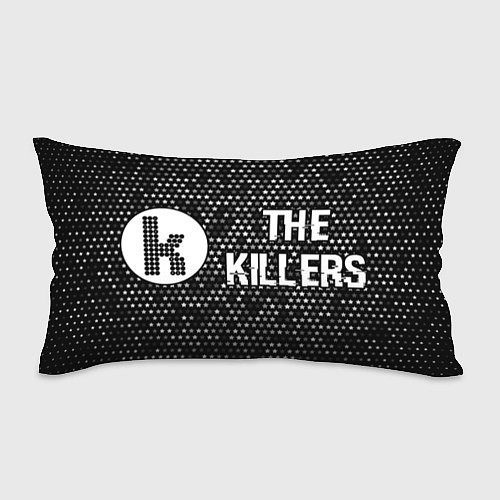 Подушка-антистресс The Killers glitch на темном фоне по-горизонтали / 3D-принт – фото 1