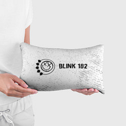 Подушка-антистресс Blink 182 glitch на светлом фоне по-горизонтали, цвет: 3D-принт — фото 2