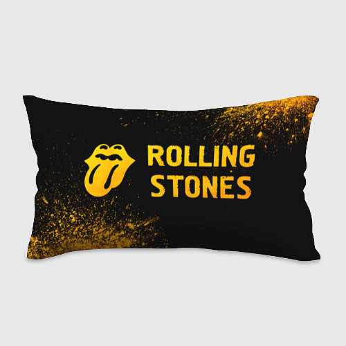 Подушка-антистресс Rolling Stones - gold gradient по-горизонтали / 3D-принт – фото 1