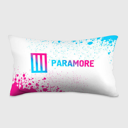 Подушка-антистресс Paramore neon gradient style по-горизонтали / 3D-принт – фото 1