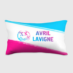 Подушка-антистресс Avril Lavigne neon gradient style по-горизонтали, цвет: 3D-принт