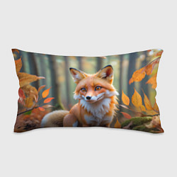 Подушка-антистресс Портрет лисы в осеннем лесу, цвет: 3D-принт