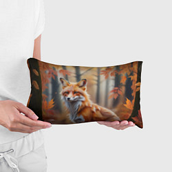 Подушка-антистресс Рыжая лисица в осеннем лесу, цвет: 3D-принт — фото 2