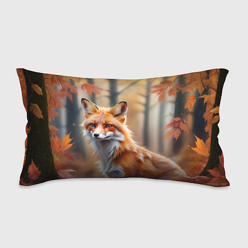 Подушка-антистресс Рыжая лисица в осеннем лесу / 3D-принт – фото 1