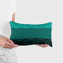 Подушка-антистресс Темно бирюзовый полосатый узор, цвет: 3D-принт — фото 2