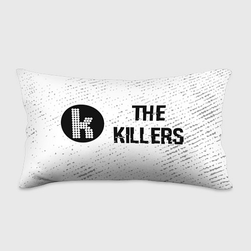 Подушка-антистресс The Killers glitch на светлом фоне по-горизонтали / 3D-принт – фото 1