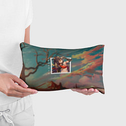 Подушка-антистресс Дэхья на фоне природы, цвет: 3D-принт — фото 2