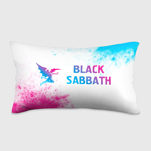 Подушка-антистресс Black Sabbath neon gradient style по-горизонтали / 3D-принт – фото 1