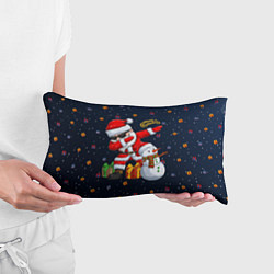 Подушка-антистресс Санта Клаус и снеговик, цвет: 3D-принт — фото 2