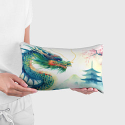 Подушка-антистресс Japanese dragon - watercolor art, цвет: 3D-принт — фото 2