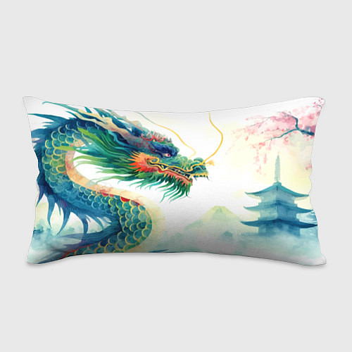 Подушка-антистресс Japanese dragon - watercolor art / 3D-принт – фото 1