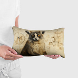 Подушка-антистресс Лемур в стиле диаграмм Давинчи, цвет: 3D-принт — фото 2