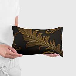 Подушка-антистресс Золотые узоры листья объемные, цвет: 3D-принт — фото 2