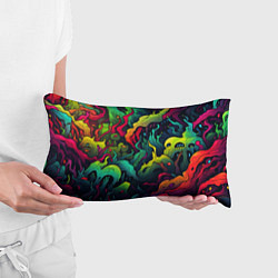 Подушка-антистресс Абстрактный камуфляж в кислотных абстрактных пятна, цвет: 3D-принт — фото 2